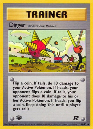 Pokemon TCG - Team Rocket - Digger - 75/82 - 1st Edition