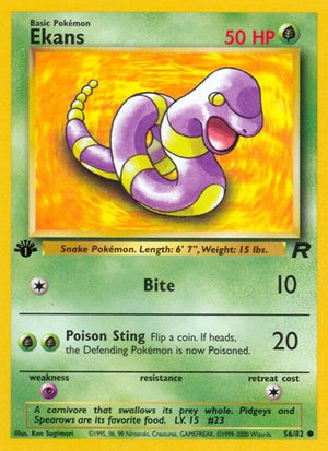 Pokemon TCG - Team Rocket - Ekans - 56/82 - 1st Edition
