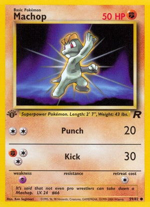 Pokemon TCG - Team Rocket - Machop - 59/82 - 1st Edition