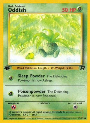Pokemon TCG - Team Rocket - Oddish - 63/82 - 1st Edition