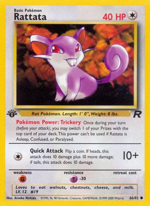 Pokemon TCG - Team Rocket - Rattata - 66/82 - 1st Edition