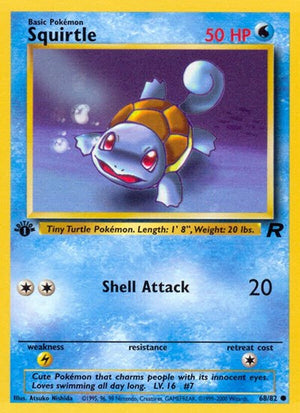Pokemon TCG - Team Rocket - Squirtle - 68/82 - 1st Edition