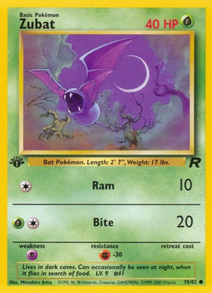 Pokemon TCG - Team Rocket - Zubat - 70/82 - Unlimited