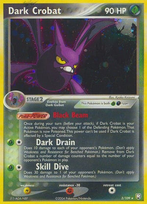 Pokemon TCG - EX Team Rocket Returns - Dark Crobat - 3/109 - Reverse Holofoil