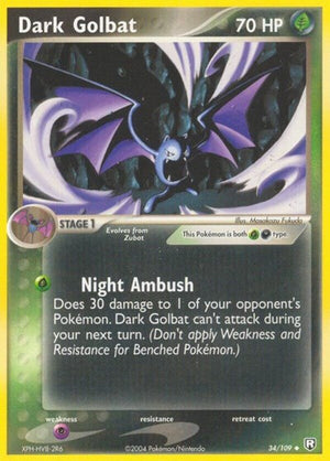 Pokemon TCG - EX Team Rocket Returns - Dark Golbat - 34/109