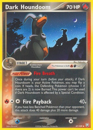Pokemon TCG - EX Team Rocket Returns - Dark Houndoom - 37/109 - Reverse Holofoil