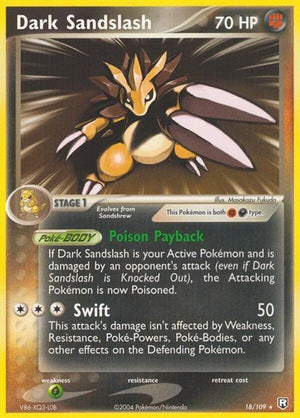 Pokemon TCG - EX Team Rocket Returns - Dark Sandslash - 18/109 - Reverse Holofoil