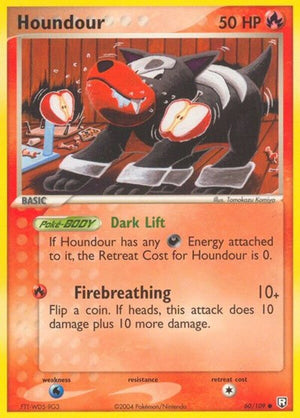 Pokemon TCG - EX Team Rocket Returns - Houndour - 60/109 - Reverse Holofoil