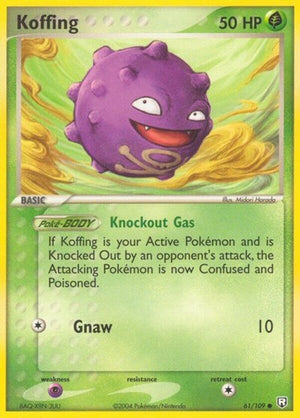 Pokemon TCG - EX Team Rocket Returns - Koffing - 61/109 - Reverse Holofoil