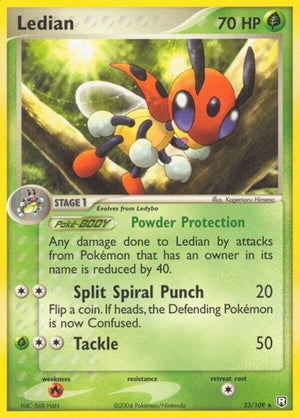 Pokemon TCG - EX Team Rocket Returns - Ledian - 23/109 - Reverse Holofoil