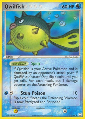 Pokemon TCG - EX Team Rocket Returns - Qwilfish - 27/109 - Reverse Holofoil