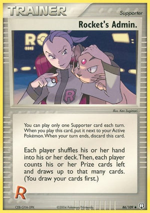 Pokemon TCG - EX Team Rocket Returns - Rocket's Admin. - 86/109 - Reverse Holofoil