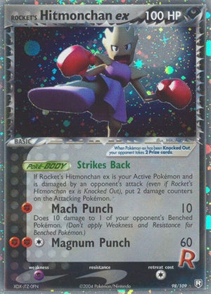 Pokemon TCG - EX Team Rocket Returns - Rocket's Hitmonchan ex - 98/109