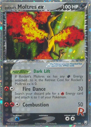 Pokemon TCG - EX Team Rocket Returns - Rocket's Moltres ex - 100/109 - Holofoil