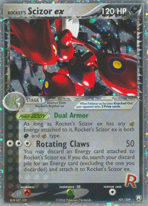 Pokemon TCG - EX Team Rocket Returns - Rocket's Scizor ex - 101/109 - Holofoil