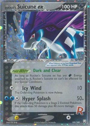 Pokemon TCG - EX Team Rocket Returns - Rocket's Suicune ex - 105/109