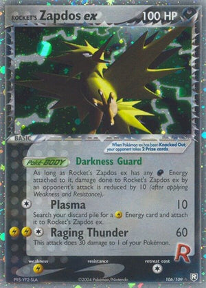 Pokemon TCG - EX Team Rocket Returns - Rocket's Zapdos ex - 106/109 - Holofoil