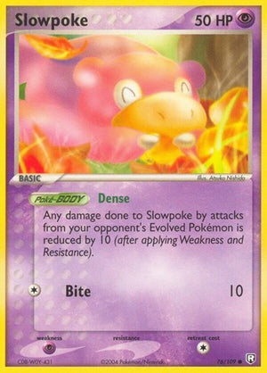 Pokemon TCG - EX Team Rocket Returns - Slowpoke - 76/109 - Reverse Holofoil