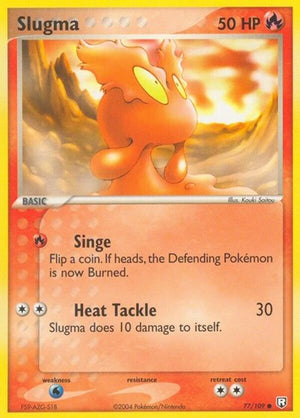 Pokemon TCG - EX Team Rocket Returns - Slugma - 77/109 - Reverse Holofoil