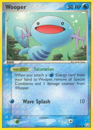 Pokemon TCG - EX Team Rocket Returns - Wooper - 81/109 - Reverse Holofoil