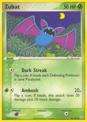 Pokemon TCG - EX Team Rocket Returns - Zubat - 82/109 - Reverse Holofoil