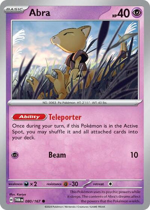 Pokemon TCG - SV06: Twilight Masquerade - Abra - 080/167