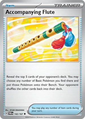 Pokemon TCG - SV06: Twilight Masquerade - Accompanying Flute - 142/167 - Reverse Holofoil