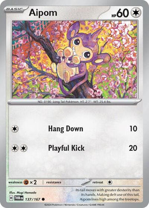 Pokemon TCG - SV06: Twilight Masquerade - Aipom - 137/167