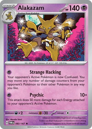 Pokemon TCG - SV06: Twilight Masquerade - Alakazam - 082/167 - Holofoil