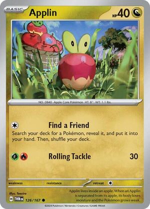Pokemon TCG - SV06: Twilight Masquerade - Applin - 126/167 - Reverse Holofoil