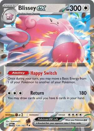 Pokemon TCG - SV06: Twilight Masquerade - Blissey ex - 134/167 - Holofoil
