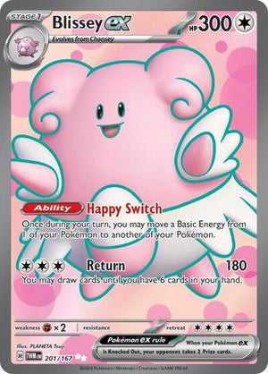 Pokemon TCG - SV06: Twilight Masquerade - Blissey ex - 201/167 - Holofoil