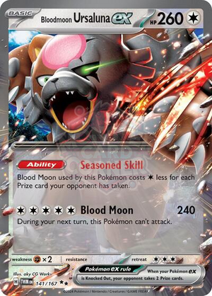 Pokemon TCG - SV06: Twilight Masquerade - Bloodmoon Ursaluna ex - 141/167 - Holofoil