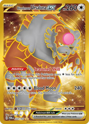 Pokemon TCG - SV06: Twilight Masquerade - Bloodmoon Ursaluna ex - 222/167 - Holofoil