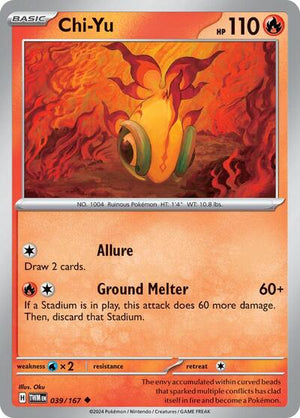 Pokemon TCG - SV06: Twilight Masquerade - Chi-Yu - 039/167 - Reverse Holofoil