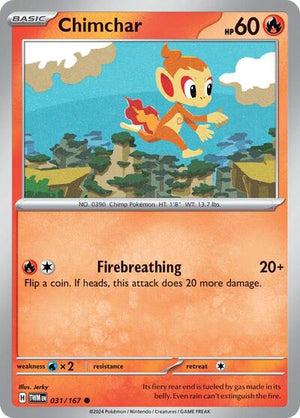 Pokemon TCG - SV06: Twilight Masquerade - Chimchar - 031/167