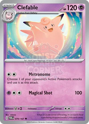 Pokemon TCG - SV06: Twilight Masquerade - Clefable - 079/167