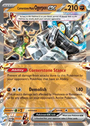 Pokemon TCG - SV06: Twilight Masquerade - Cornerstone Mask Ogerpon ex - 112/167 - Holofoil