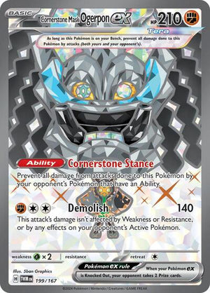 Pokemon TCG - SV06: Twilight Masquerade - Cornerstone Mask Ogerpon ex - 199/167 - Holofoil