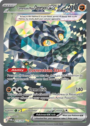 Pokemon TCG - SV06: Twilight Masquerade - Cornerstone Mask Ogerpon ex - 215/167 - Holofoil