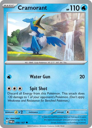 Pokemon TCG - SV06: Twilight Masquerade - Cramorant - 058/167