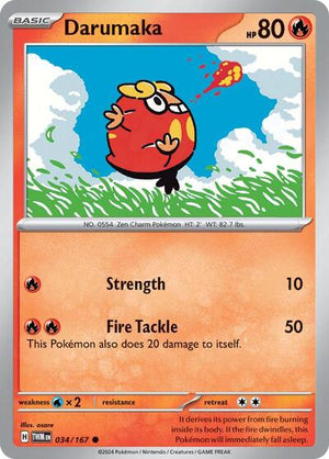 Pokemon TCG - SV06: Twilight Masquerade - Darumaka - 034/167
