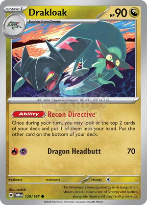 Pokemon TCG - SV06: Twilight Masquerade - Drakloak - 129/167