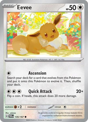 Pokemon TCG - SV06: Twilight Masquerade - Eevee - 135/167 - Reverse Holofoil