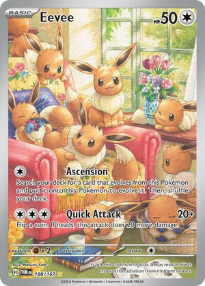 Pokemon TCG - SV06: Twilight Masquerade - Eevee - 188/167 - Holofoil