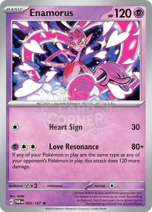 Pokemon TCG - SV06: Twilight Masquerade - Enamorus - 093/167 - Reverse Holofoil