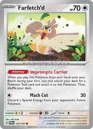 Pokemon TCG - SV06: Twilight Masquerade - Farfetch'd - 132/167 - Reverse Holofoil