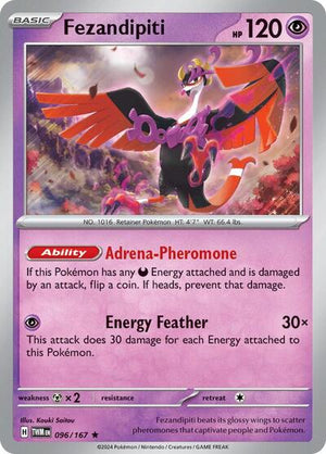 Pokemon TCG - SV06: Twilight Masquerade - Fezandipiti - 096/167 - Reverse Holofoil