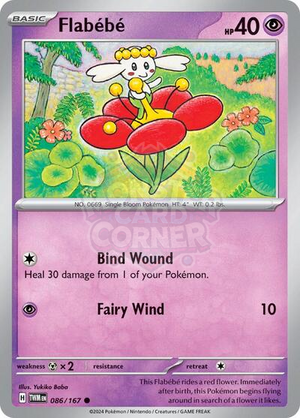 Pokemon TCG - SV06: Twilight Masquerade - Flabebe - 086/167 - Reverse Holofoil