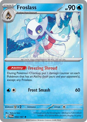 Pokemon TCG - SV06: Twilight Masquerade - Froslass - 053/167 - Reverse Holofoil